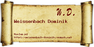 Weissenbach Dominik névjegykártya