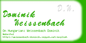 dominik weissenbach business card